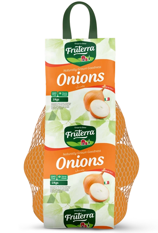 Fruterra onions in a net bag