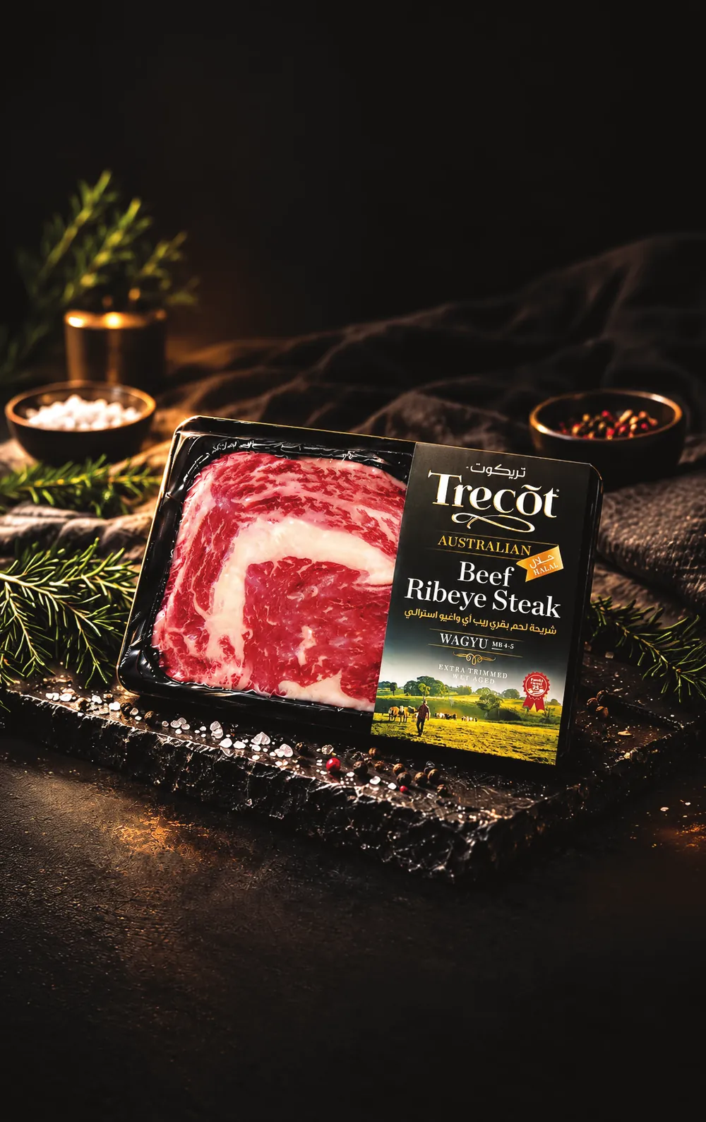 Trecõt Australian Wagyu Ribeye Steak pack